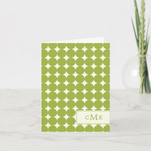 Modern Dots Thank You Card - Green