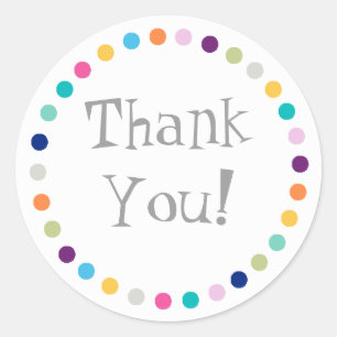 Modern Dots Thank You Sticker