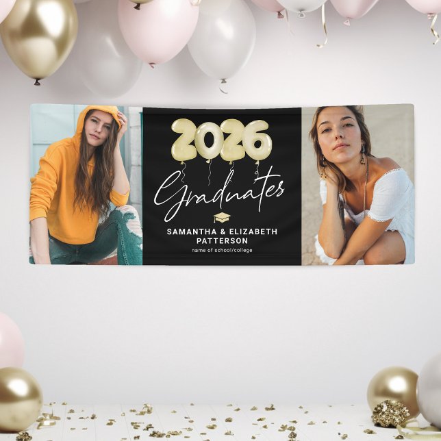 Modern Double Graduation 2025 Photo Banner (Creator Uploaded)