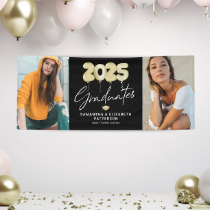 Modern Double Graduation 2025 Photo Banner
