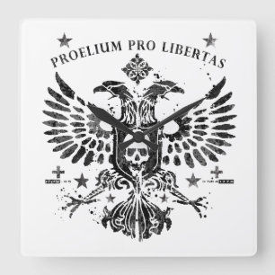 Modern Double Head Eagle Square Wall Clock