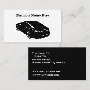 Modern Double Side Automotive Business Card Design