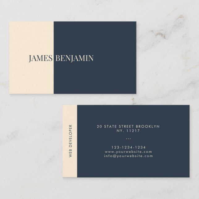 Modern double-sided  business card (Front/Back)