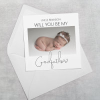 Modern Double Sided Photo Godfather Proposal