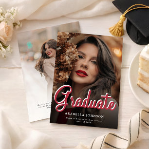 Modern Double Sided Photo Graduation Announcement