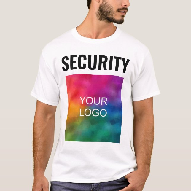 Modern Double Sided Template Mens Security Staff T-Shirt (Front)