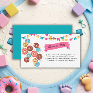Modern Doughnut Baby Sprinkles Baby Shower Enclosure Card