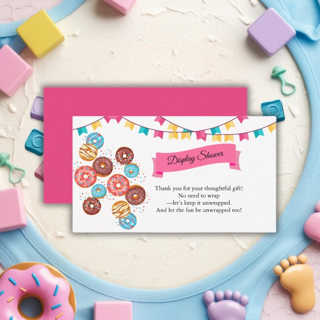 Modern Doughnut Baby Sprinkles Baby Shower Enclosure Card (Creator Uploaded)