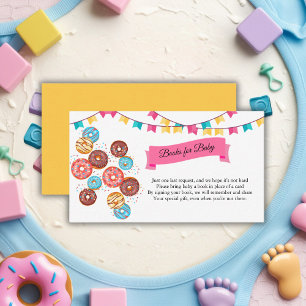 Modern Doughnut Baby Sprinkles Baby Shower Enclosure Card