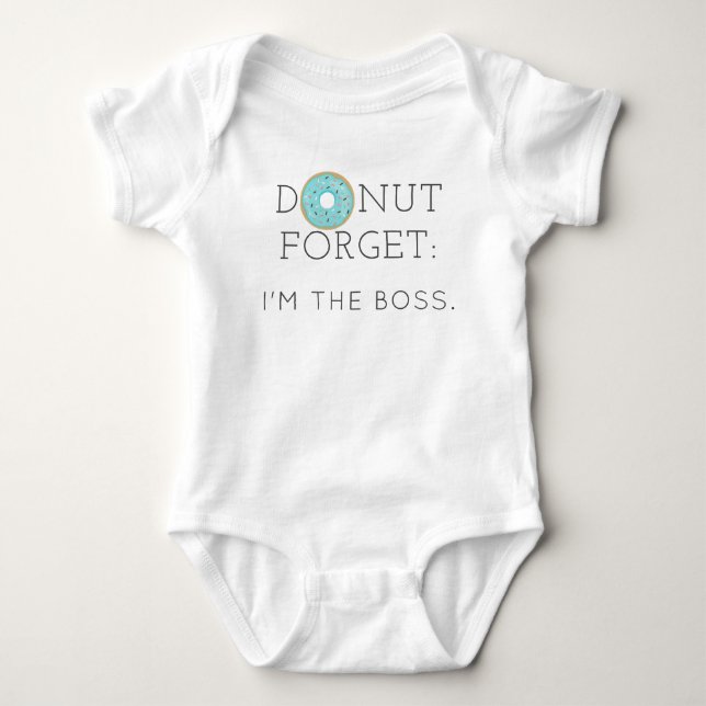 Modern Doughnut Forget Baby bodysuit one-piece (Front)