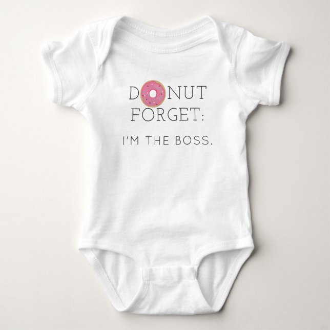Modern Doughnut Forget Baby bodysuit one-piece (Front)