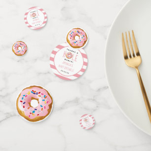 Modern Doughnut Girls Baby Shower Sprinkle Confetti