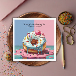 Modern Doughnut Sprinkles Gender Neutral Baby Show Napkin