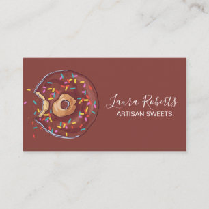 Modern Doughnuts Artisan Sweets Bakery Business C Card