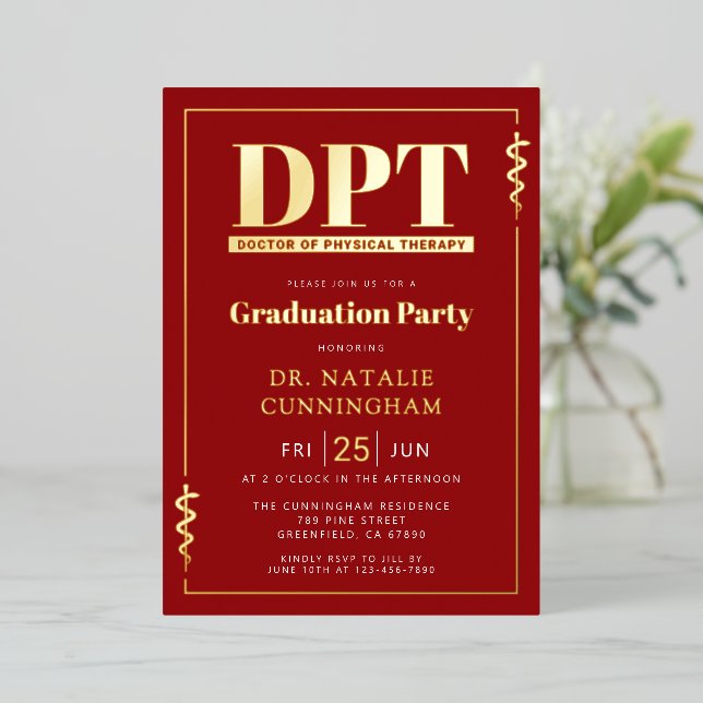 Modern DPT Doctor of Physical Therapy Graduation (Standing Front)