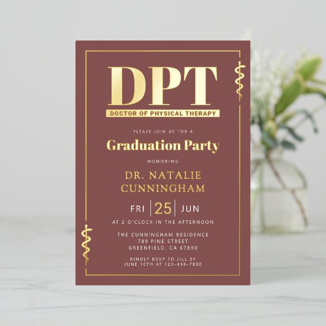 Modern DPT Doctor of Physical Therapy Graduation (Standing Front)