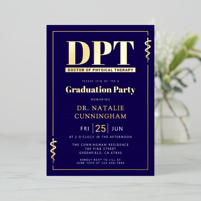 Modern DPT Doctor of Physical Therapy Graduation (Standing Front)