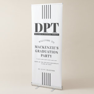  Modern DPT Doctor of Physical Therapy Graduation Retractable Banner