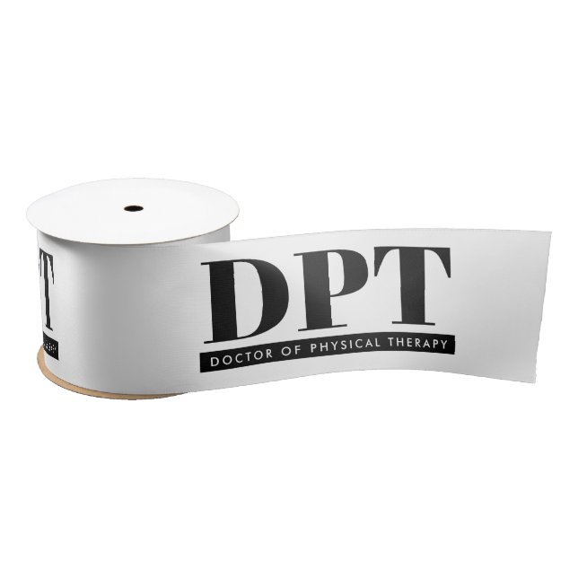 Modern DPT Doctor of Physical Therapy Graduation Satin Ribbon (Spool)