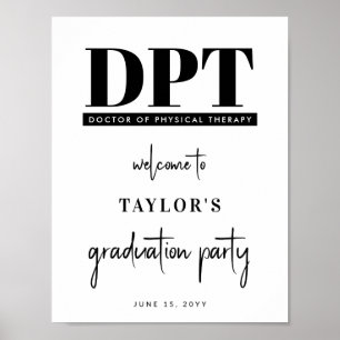Modern DPT Doctor of Physical Therapy Welcome Poster