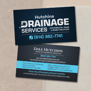 Modern Drain Cleaning & Sewer Services Business Card