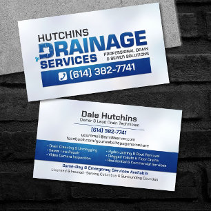 Modern Drain Cleaning & Sewer Services Business Card