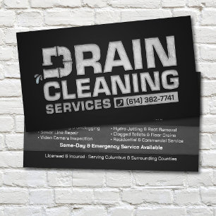Modern Drain Cleaning & Sewer Services Business Card