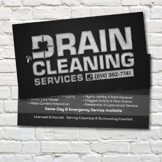 Modern Drain Cleaning & Sewer Services Business Card