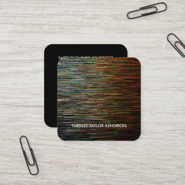 Modern Dramatic Abstract Black  Business Card (Front/Back In Situ)