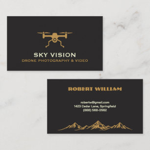 Modern Drone Photography Personalised Aerial Business Card