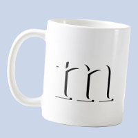 Modern Drop Shadow Monogram Initial Lower Case