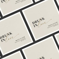 Modern Drunk In Love Beige Taupe Wedding
