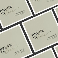 Modern Drunk In Love Green Sage Wedding