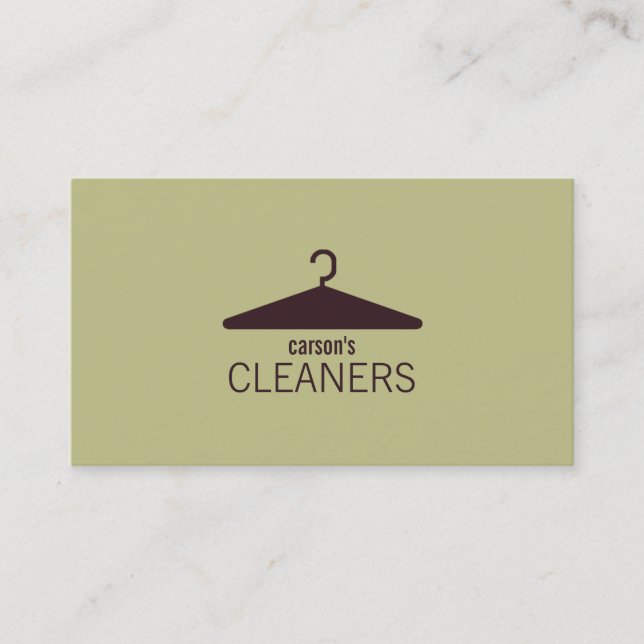 Modern Dry Cleaning Business Card (Front)