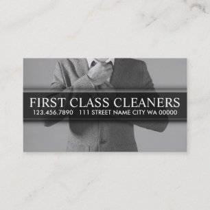 Modern Dry Cleaning Cleaners Business Card