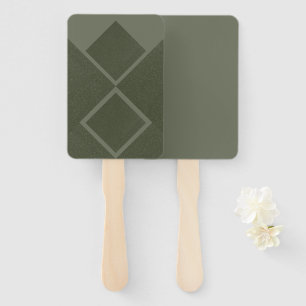 Modern Dual Diamond Moss Green Fans