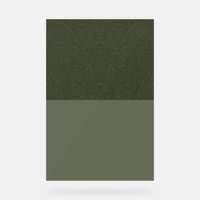 Modern Dual-Tone Green Acrylic Sign – Customisable (Front)