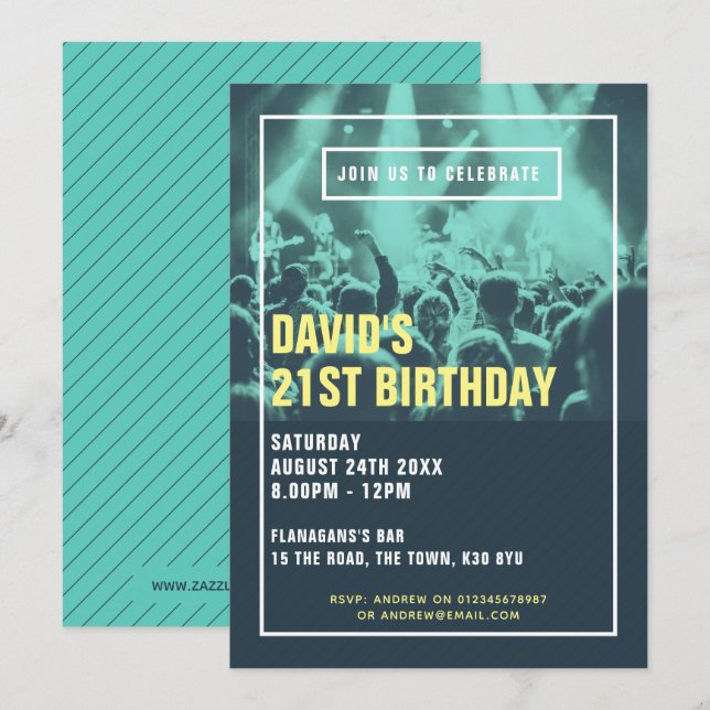Modern Duotone Party Invitation (Front/Back)