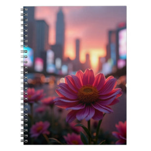 Modern Dusk Daisies Notebook