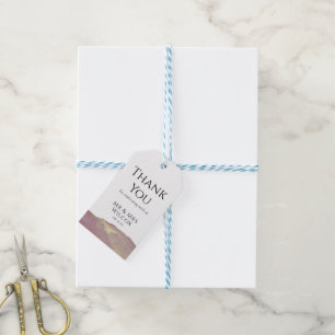 Modern Dusky Pink Wedding Thank You Gift Tags