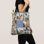 Modern Dusty Blue Photo Collage Personalised Tote Bag<br><div class="desc">This 8 Photo Collage Modern Family Personalised Tote Bag is the perfect way to turn your favourite family photos into a cute and trendy keepsake. With a simple, modern design and elegant Monogram, it's fully customisable to fit your style. Ideal for gifting on Mother’s Day, Father’s Day, birthdays, Christmas, anniversary...</div>