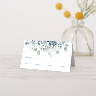 Modern Dusty Blue Place Card