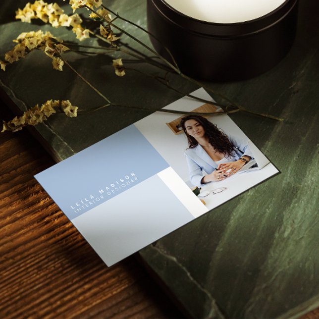 Modern Dusty Blue Professional Business Card (Make an impact with these professional business cards, showcasing your brand and credibility.)