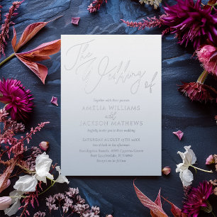 Modern Dusty Blue & Silver Wedding