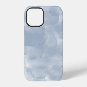 Modern Dusty Blue Watercolor Brush Strokes iPhone 12 Case
