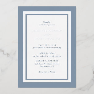 Modern Dusty Blue Wedding Silver