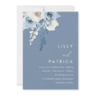 Modern Dusty Blue & White Floral Wedding