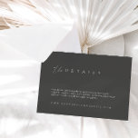 Modern Dusty Grey Wedding Details Enclosure Card<br><div class="desc">Design features an handwritten font and modern minimalist design. Designed to coordinate with for the «SERENA» Wedding Invitation Collection. To change details, click «Personalise». To move the text or change the size, font, or colour, click «Click to customise further» It. View the collection link on this page to see all...</div>