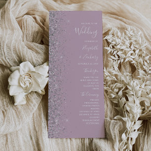 Modern Dusty Lilac Silver Glitter Wedding