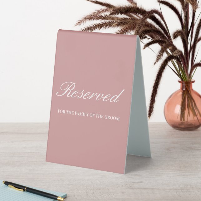 Modern Dusty Pink & White Script Wedding Reserved  (In SItu (Table))